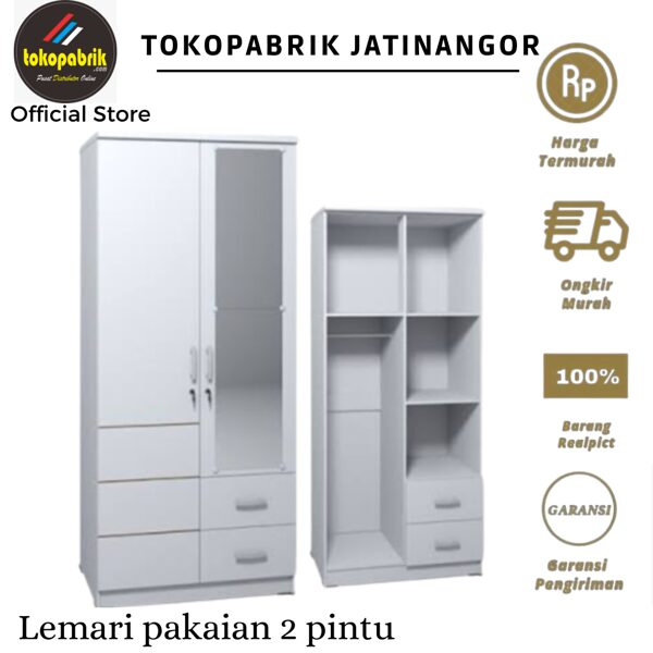 LEMARI PAKAIAN 2 PINTU RP 700.000