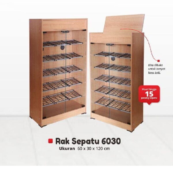 RAK SEPATU KACA RP 500.000