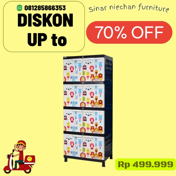 LEMARI PAKAIAN PLASTIK 4 SUSUN RP 499.999