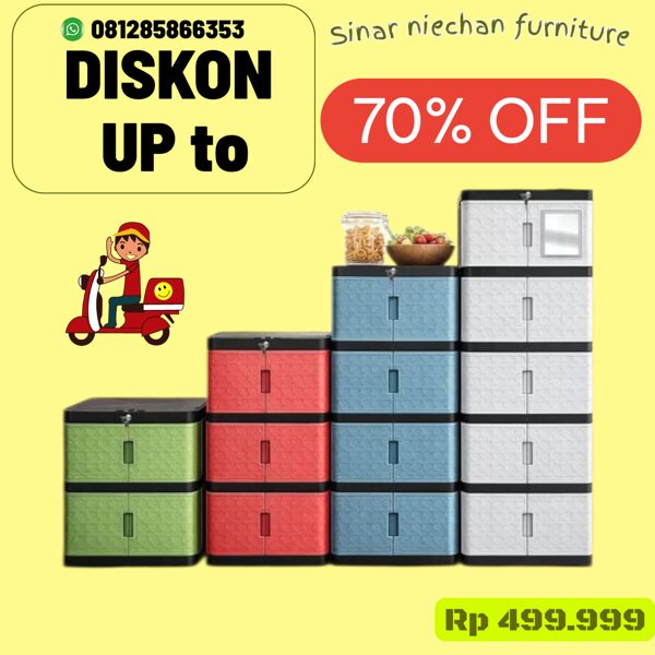 LEMARI PLASTIK 4 SUSUN RP 499.999