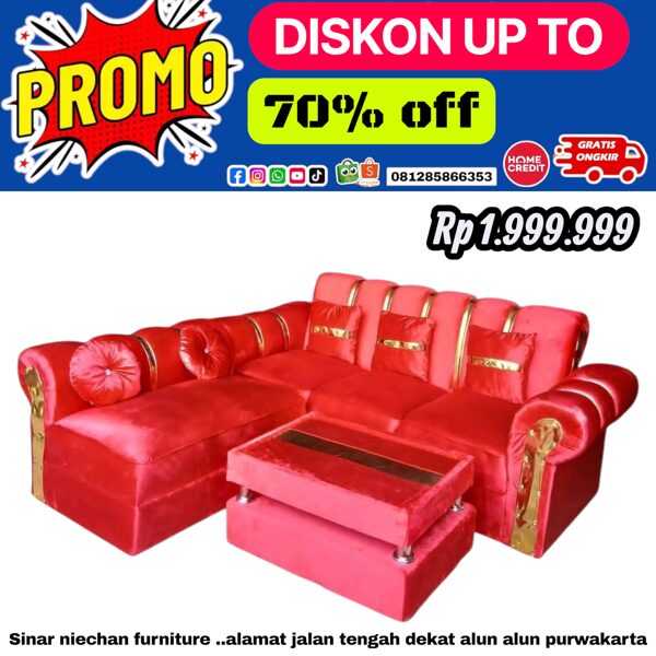 SOFA SUDUT MERAH RP 1.999.999