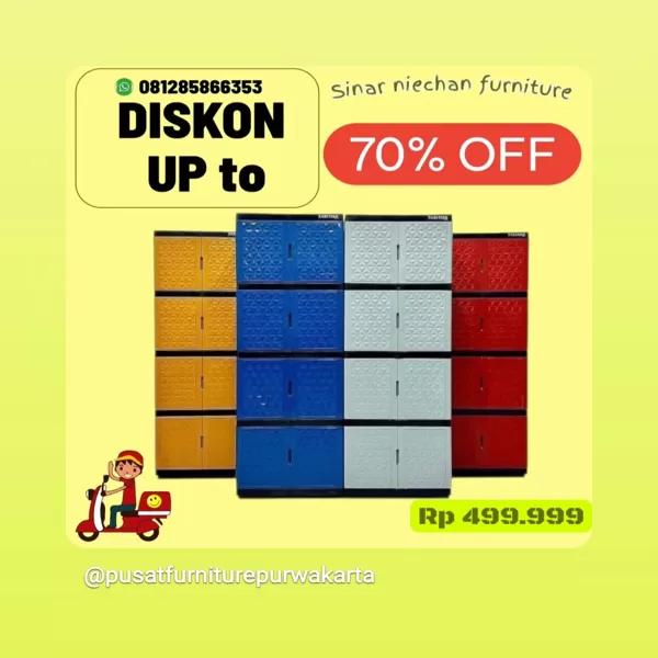 LEMARI BAJU PLASTIK 4 SUSUN RP 499.999