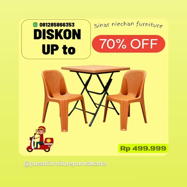 KURSI TERAS PLASTIK RP 750.000